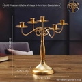 Detachable Quintuple Branch Candlestick - Classic Gold (7150B-3102)