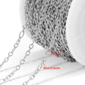 2.5mm silver stainless steel cross chain on spool with 0.6mm wire diameter detail - 2.5mm Round Wire Cross Chain (0.6mm Wire) / Steel