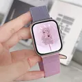 Purple gradient Milanese loop stainless steel band with magnetic buckle for iWatch - 41 Gradient Taro Powder Sand / 38/40/41/42mm