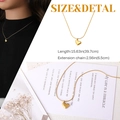 Collier avec pendentif coeur doré pour femme avec chaîne réglable et finition polie - Collier Petit Cœur