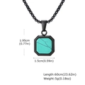 Zonder ketting Zwart/Turkoois
