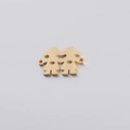Golden mirror finish stainless steel twin girl shape pendant charm for DIY jewelry - Two Girls Gold