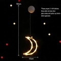 Warmgelbe LED-Saugnapfleuchte in Mondform für die Weihnachtsfensterdekoration - Mond