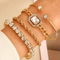 Gold - Square Crystal Style