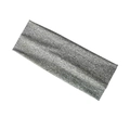 Heather grey elastic yoga headband with wide seamless design for sport and daily use - Light Heather Grey