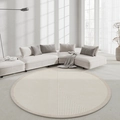 Modern minimalist round rug with geometric arch patterns for a cozy living room decor - 60x60cm / Style B