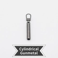 Cylindrical gunmetal replacement metal zipper puller for bags and down jackets - Cylindrical Shape - Gunmetal