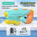 Electric turquoise water gun with 1200ml capacity and USB rechargeable battery pack - Electric Pulse High Pressure Turquoise Green
