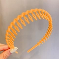 Bright orange Morandi wave toothed headband in a matte finish for hair styling - 22# Wave Comb-Orange