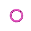 Anello a molla rotondo viola in lega con texture a pneumatico per portachiavi DIY - Motivo pneumatico / Rosa Rossa