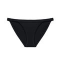 Low-waist black ice silk seamless underwear with wide leg openings and cotton crotch - M / Black