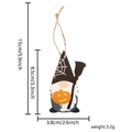 Halloween gnome wooden ornament with spider web hat, pumpkin and broomstick decor - Gnome with Pumpkin Broom