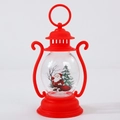 Red Christmas lantern with Santa Claus illustration and LED candle light for desk decoration - Santa Claus / Red Santa Claus