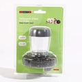 Brosse à casseroles à pression avec tête en acier inoxydable et manche réservoir - Brosse à Casserole avec Éponge en Acier (Emballage Carton)