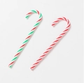Bastones de caramelo navideños de acrílico en espiral rojo blanco y verde - 9cm / Bastón Rayado Rojo Verde Blanco (Individual)
