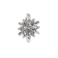 Silver star charm with sparkling crystals for 10mm rectangular hole bracelets - Star Style / Rectangular Hole 10*2mm / Silver