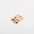 Dreireihiger goldener Magnet-Halskettenverschluss mit Karabinern für Layering-Looks - Goldener magnetischer 3-Ring-Verschluss