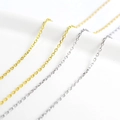 Vista dettagliata delle catene a maglie oro e argento per il ciondolo in moissanite - Catena Forzatina (Colore Oro)