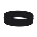 Fascia sportiva nera elastica con trama traspirante per la corsa e il fitness - Nero
