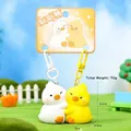 Cute resin cartoon hugging duck keychains in white and yellow for couple backpacks - Magnetic - Yellow and White Ducks Hugging / SKU Price for One Pair