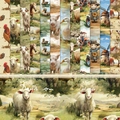 Days on the Ranch 6-inch scrapbooking paper pad with 12 farm animal theme designs - R2518 24 Sheets