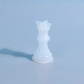 Transluzente weiße Silikonform für Schachkönigin zur DIY-Harz- und Kerzenherstellung - 3D Königin Form (Leicht)