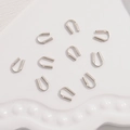 Silver S925 sterling silver U-shape wire guards for DIY jewelry making accessories - Silver