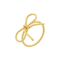 Bague créative à nœud torsadé doré avec un design épuré à sphère ouverte élégant - Bague Noeud Corde Torsadée / Doré