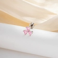 Roze hart klaver kraakbeen piercing met schroefsluiting in zilverkleurige afwerking - A891-2# Roze (Enkel Stuk)
