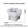 Stampo in silicone per portacandele a petalo con misure di spessore e peso - Stampo Portacandele Fiore