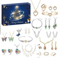 24-piece Christmas advent calendar jewelry gift box with festive charms and necklaces - RC451B Christmas Holiday Jewelry Blind Box