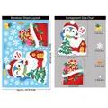 Christmas window stickers set with penguin and snow house motif in 25x35cm size - XC062 Christmas Penguin