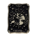 Vintage-Tarot-Emaille-Pin Die Liebenden in Schwarz und Gold mit Metall-Finish - DIE LIEBENDEN