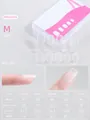 Short square press-on nails in size M with specific millimeter measurements and 100 pieces - Short Square (Size M)