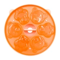 Stampo in silicone arancione a forma di orso e zampa con manico per pappe bimbi - Torta di riso tigrotto / Rosa