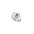 Pendentif lettre A en argent poli avec design bulle 3D en acier inoxydable fini - Lettre Q / Acier
