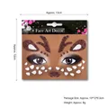 Autocollants de visage renne mignons avec bois pailletés marron et taches blanches - Autocollant de visage de cerf tcheté