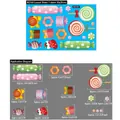 Christmas window sticker set with colorful candy and gingerbread house decals 20x30cm - BQ160