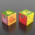 3x3 magische kubus voor kinderen met kleurrijke fruitpatronen en appel cartoon ontwerpen - Fruit Thema Magic Cube