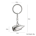 Silver jet engine keychain with dimensions 86mm length and 38g net weight - X-932 Aircraft Engine (Silver)