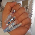 JP1908-Blue Nude Snowflake Glitter