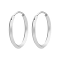 Orecchini geometrici a rombo in tonalità argento realizzati in acciaio al titanio lucido - 10mm / Argento