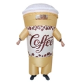 Funny inflatable coffee cup costume in khaki with Coffee text for Halloween party - Coffee / One Size