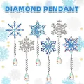 DIY 5D diamond painting snowflake pendants with crystal beads for holiday decoration - DZ-38 / Single Pattern