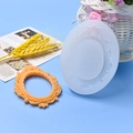 European vintage oval frame silicone mold for DIY plaster and resin craft with floral detail - European Oval Carved Style