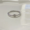 Adjustable 925 silver ring featuring a rhombus starburst design with a center gemstone - Rhombus Star Opening Style(JZ0739)