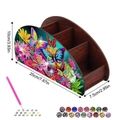 DIY diamond painting desk organizer with floral butterfly design and full tool kit - Butterfly and Flower