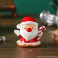 Mini resin Santa Claus desk figurine with candy cane on snow base, height 5.5cm - Santa Claus - Boxed