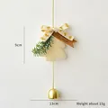 Plush Christmas tree ornament in cream with gold bell and Merry Christmas tag - Beige