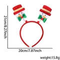Christmas snowman headband with red springs and 21x20cm size dimensions display - Gold Stamped Snowman